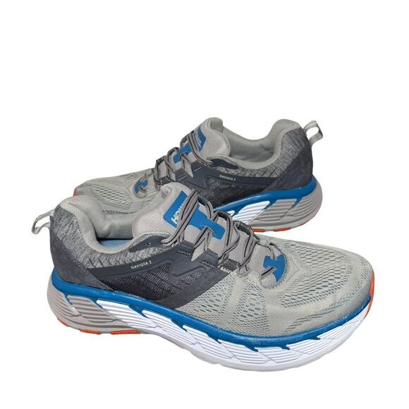 Hoka One One Gaviota 2 Men\'s Gray and Blue Athletic Shoes size 10.5